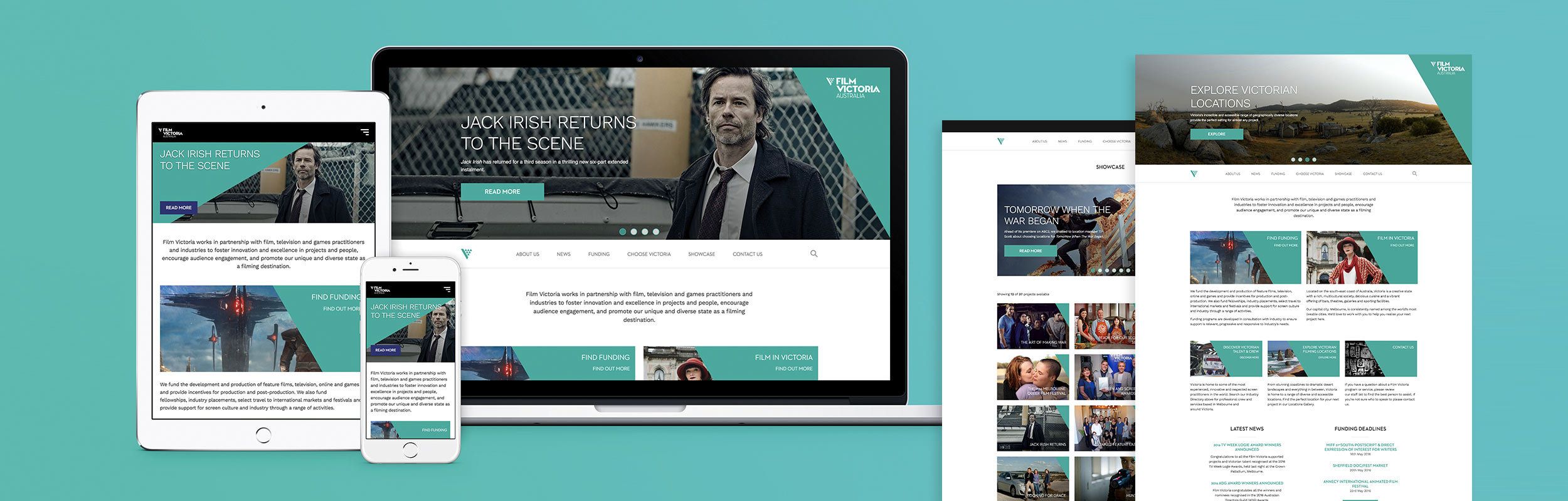Some screens from the completed website.
